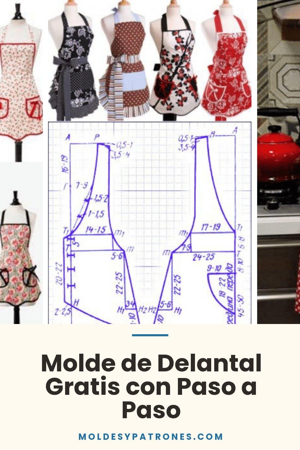 Molde de Delantal Gratis con Paso a Paso