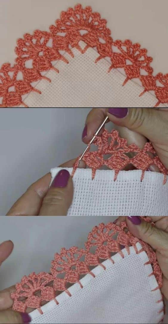 puntillas y orillas para servilletas en crochet 8