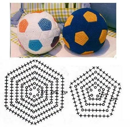 tutorial de crochet de balon de futbol 5
