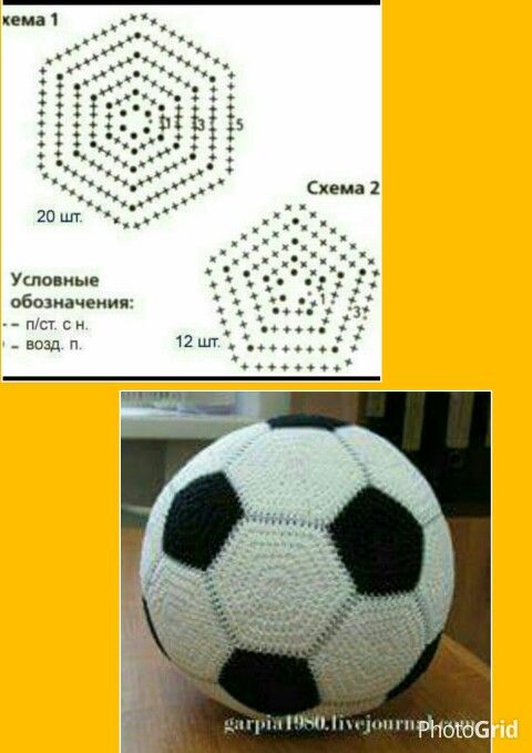 tutorial de crochet de balon de futbol 8