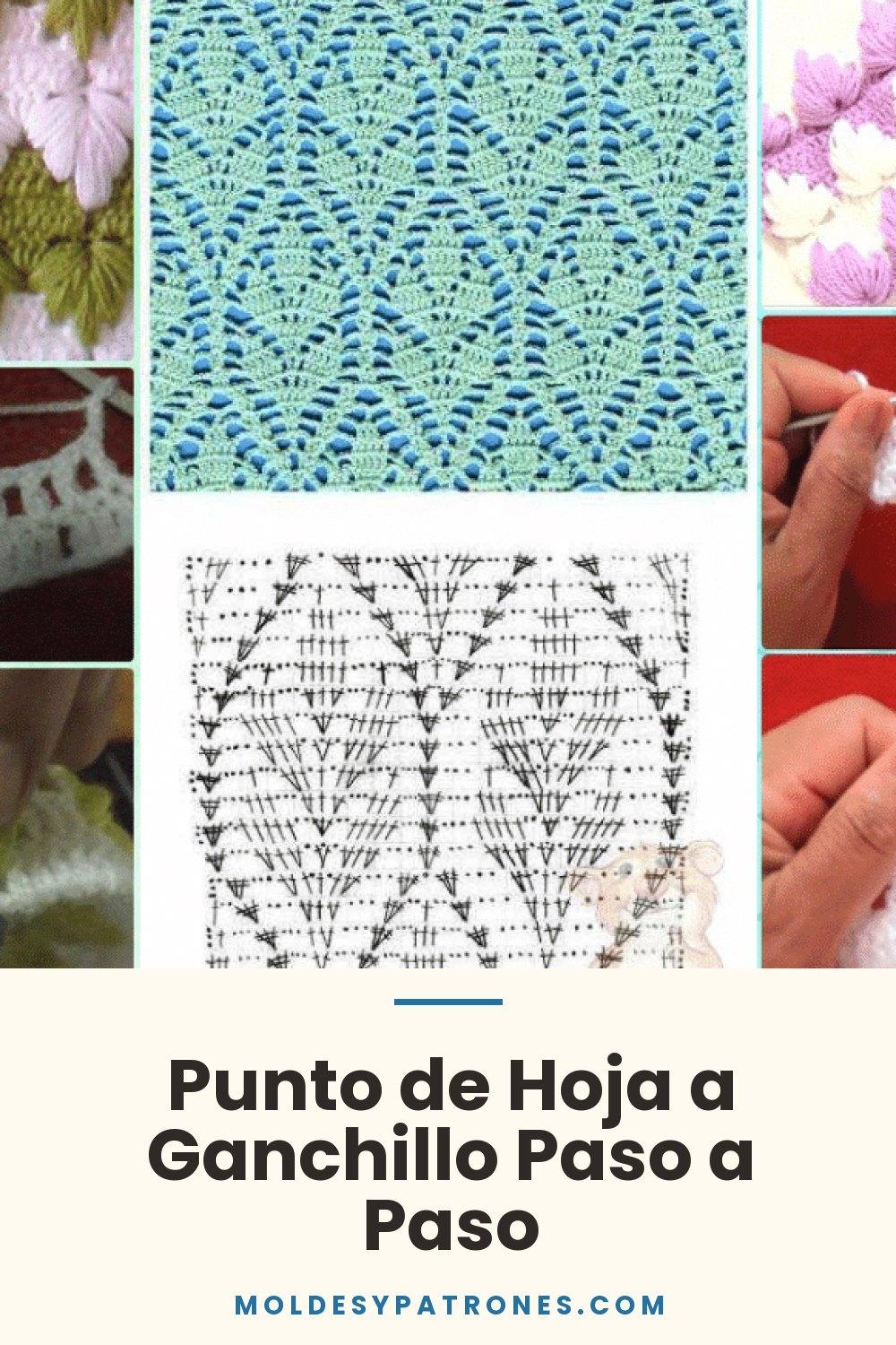 Punto de Hoja a Ganchillo Paso a Paso
