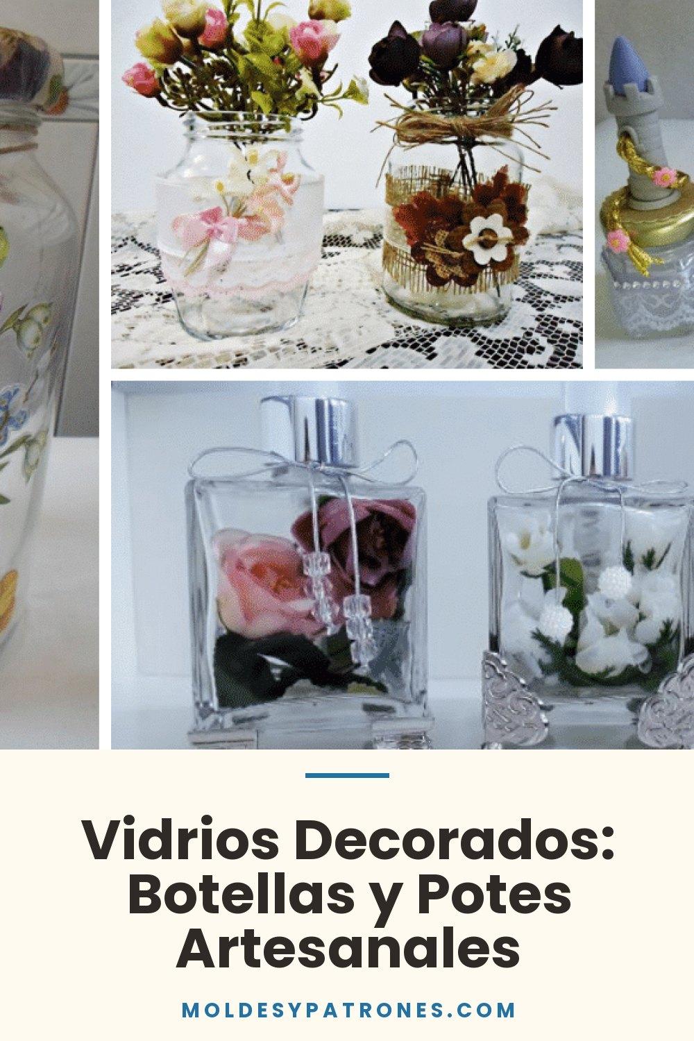 Vidrios Decorados: Botellas y Potes Artesanales
