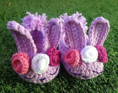 zapatitos de conejo tejidos a crochet 1