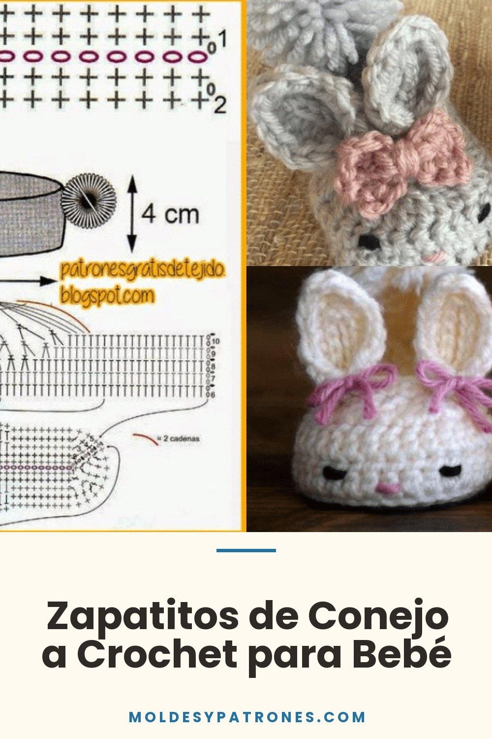 Zapatitos de Conejo a Crochet para Bebé